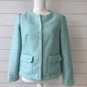 Talbots Bethany Aqua Shimmer Blazer
